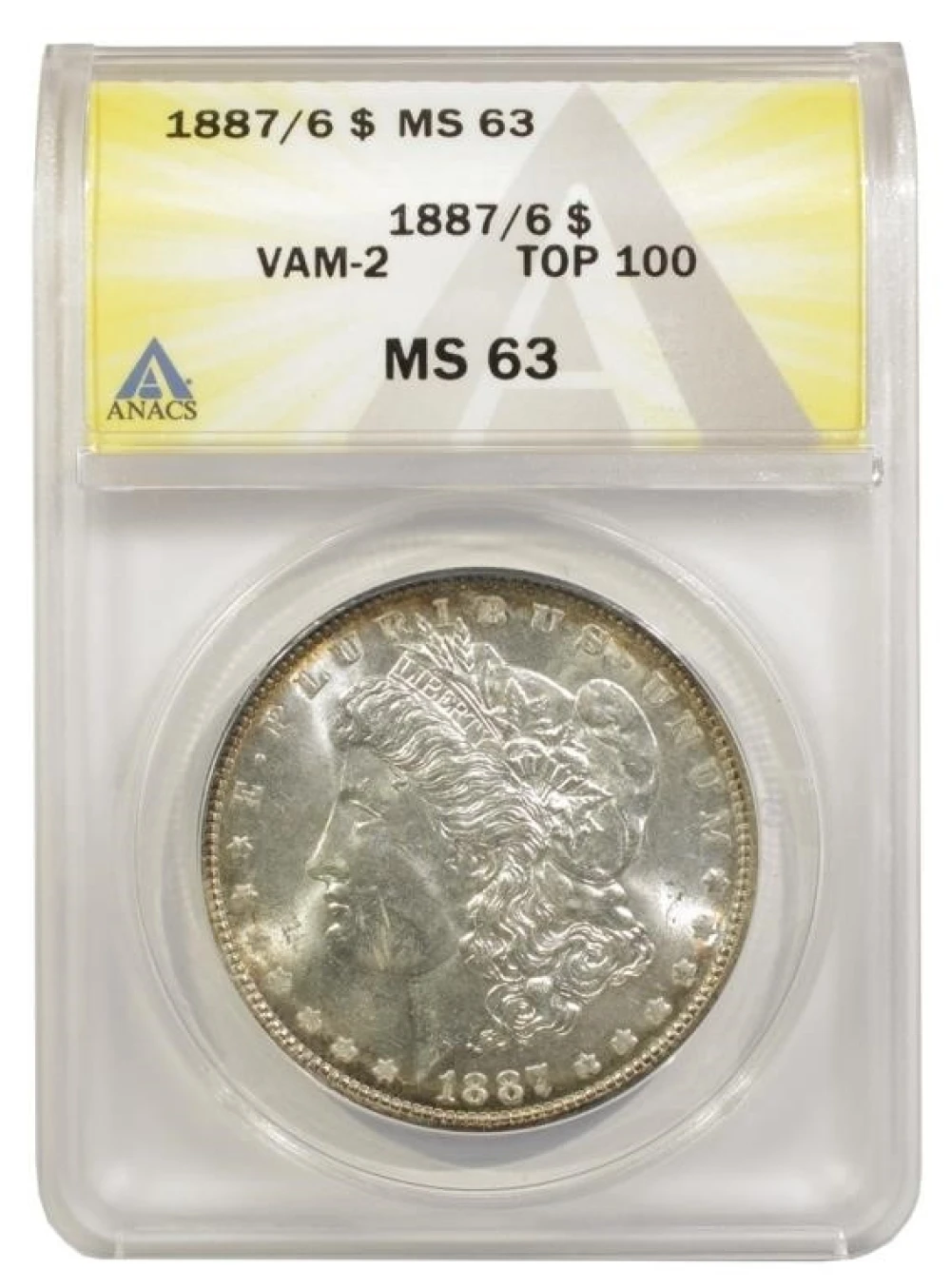 ANACS MS-63 1887/6 Morgan Dollar