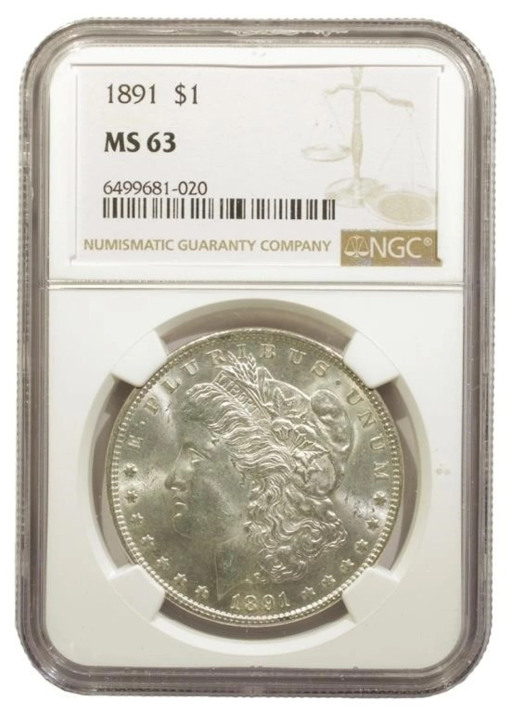A 2nd NGC MS-63 1891 Morgan Dollar