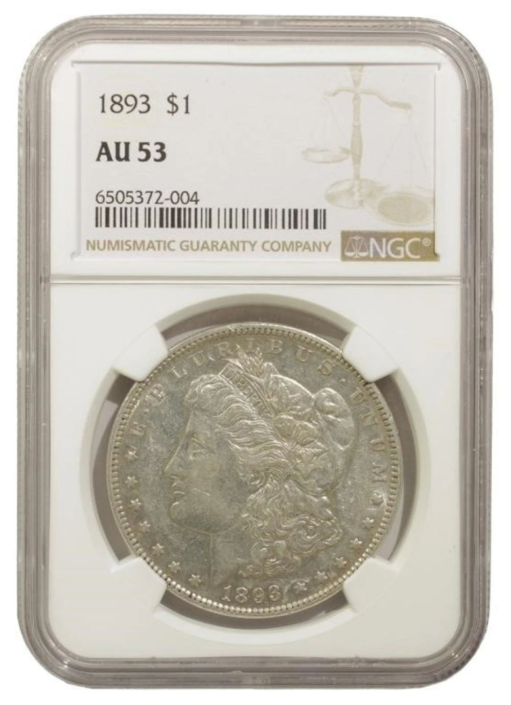 NGC AU-53 1893 Morgan Dollar