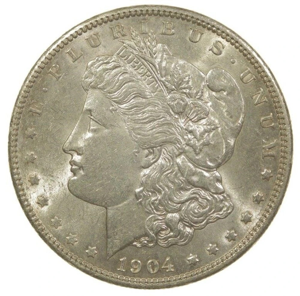 AU-58 1904 Morgan Dollar