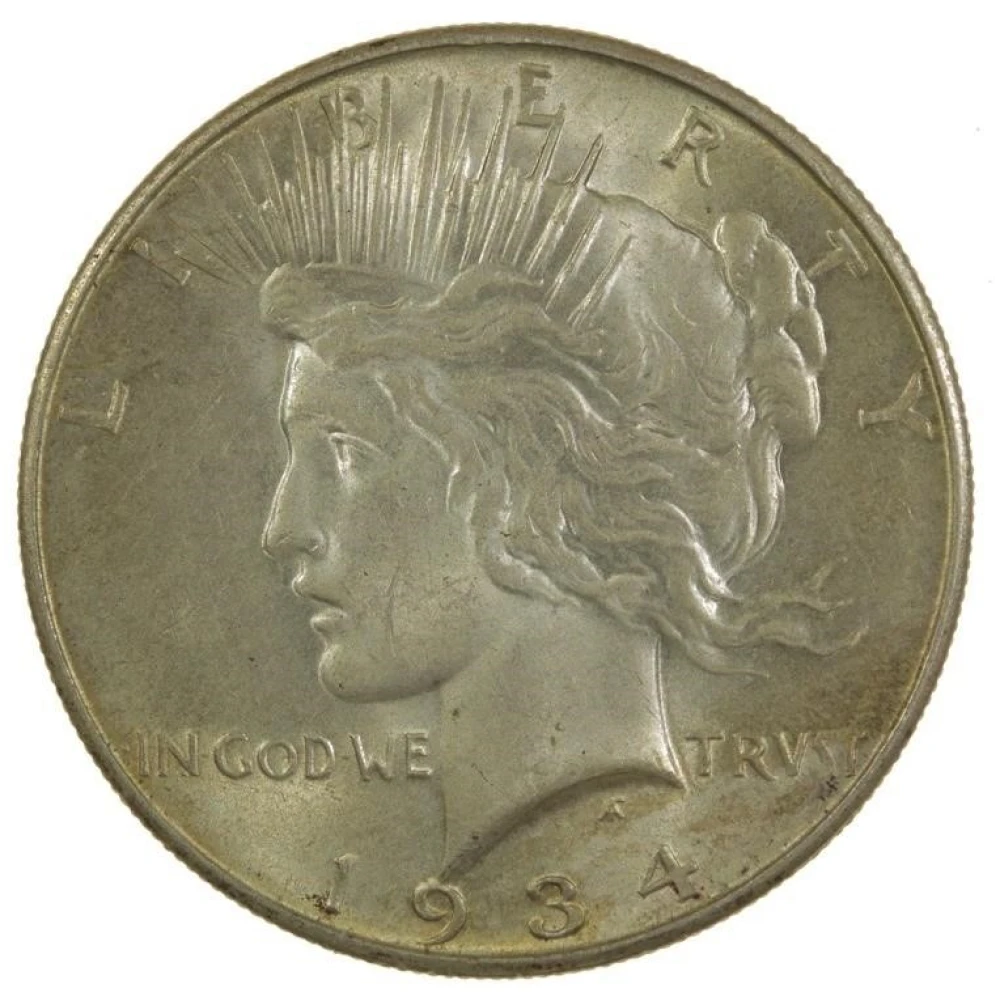 BU-62 1934-D Peace Dollar