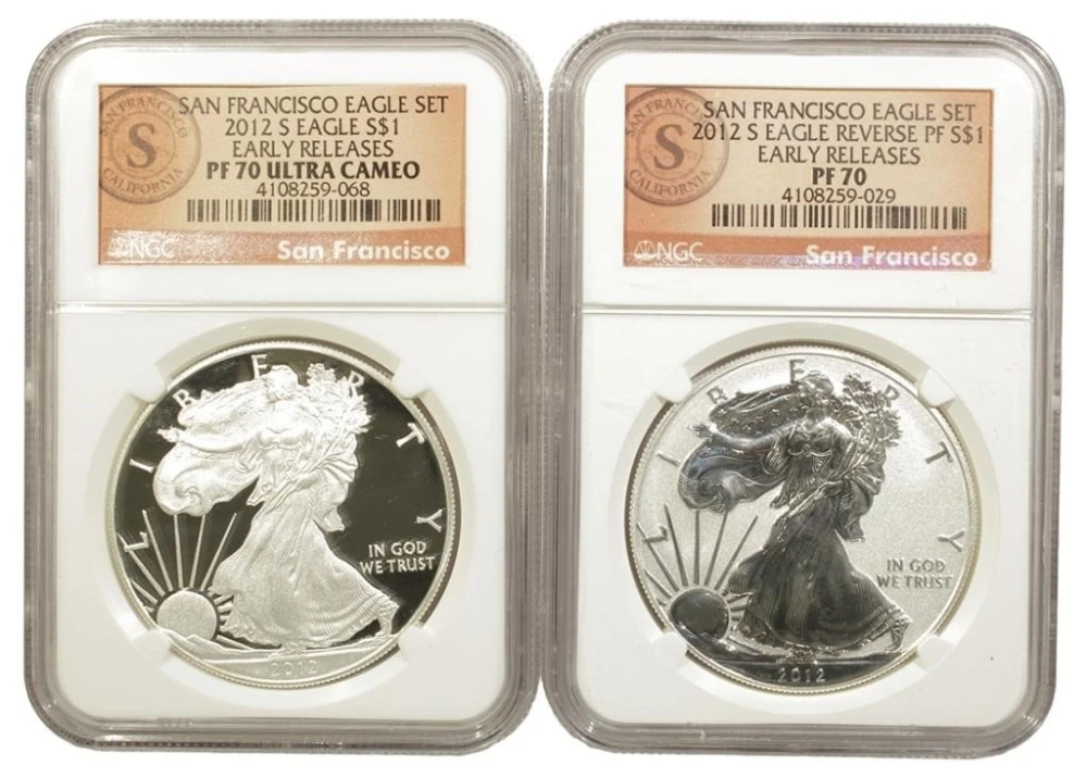 2012-S NGC PF-70 San Francisco Silver Eagle Set