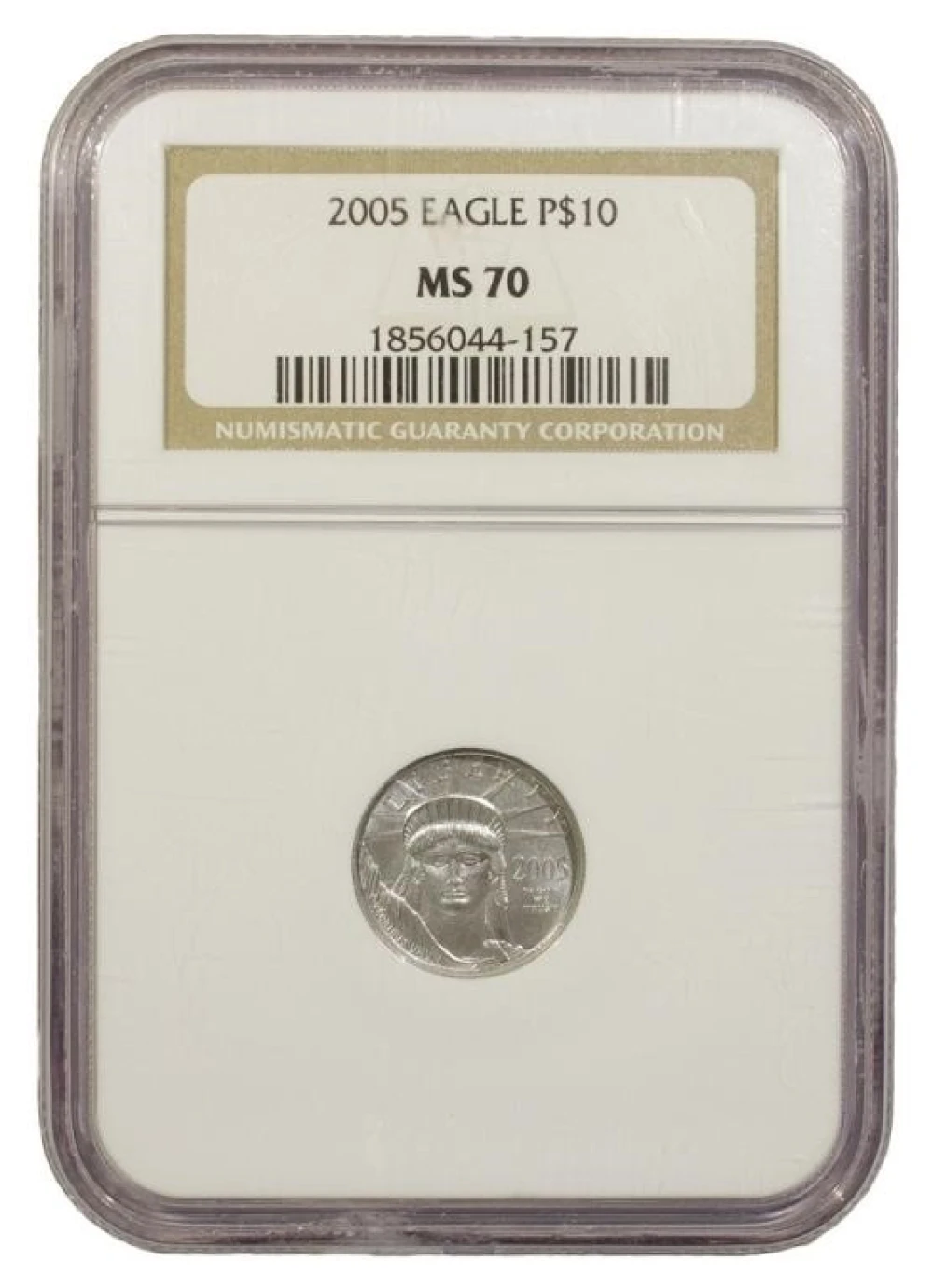 NGC MS-70 2005 1/10 Oz Platinum Eagle