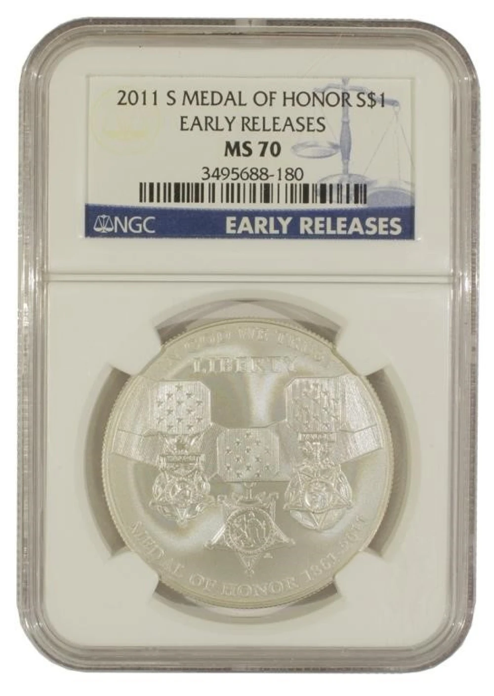 2011-S NGC MS-70 Medal of Honor Commem