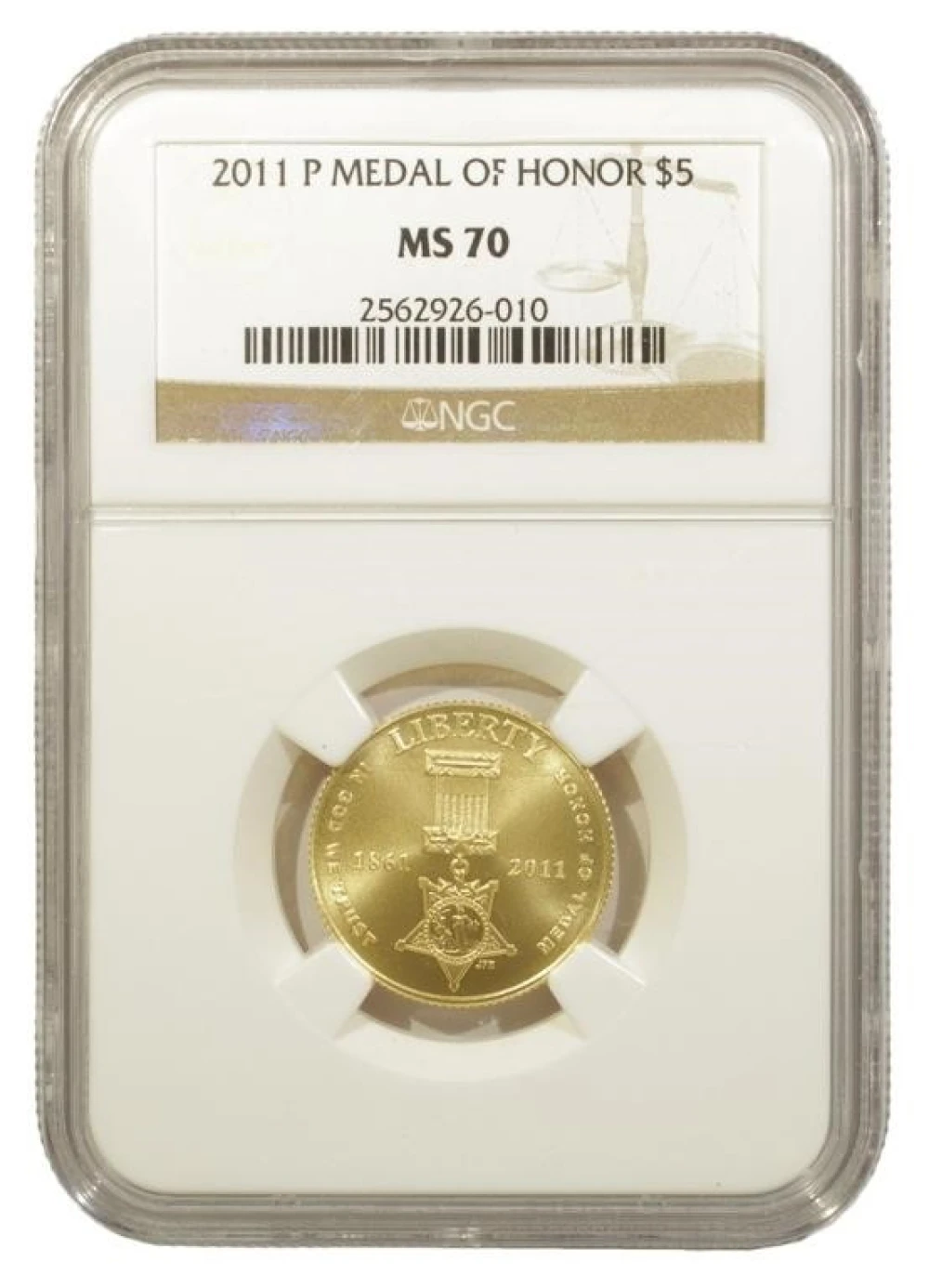 2011-P NGC MS-70 Medal of Honor $5 Gold