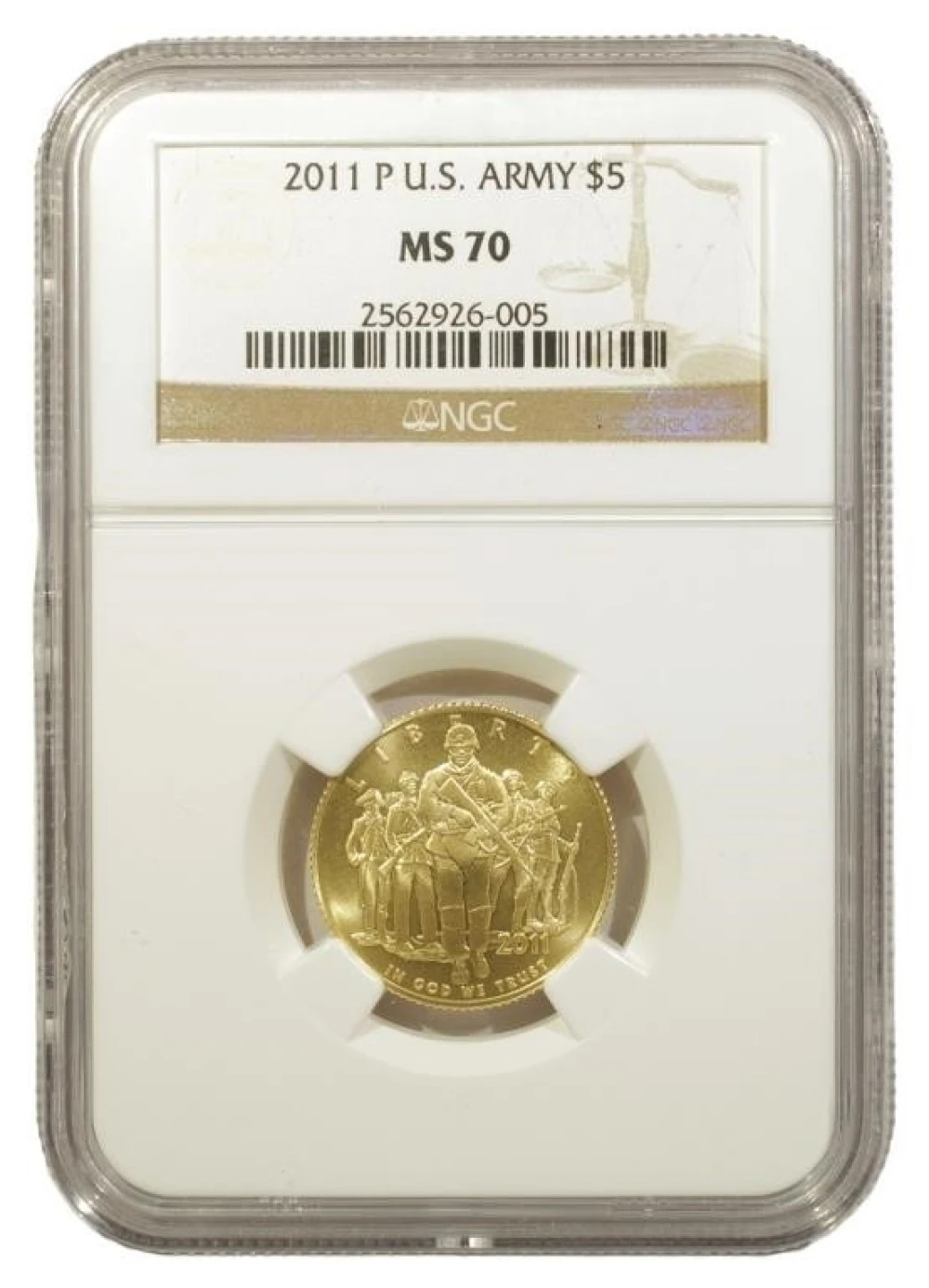 2011-P NGC MS-70 U.S. Army $5 Gold Commemorative