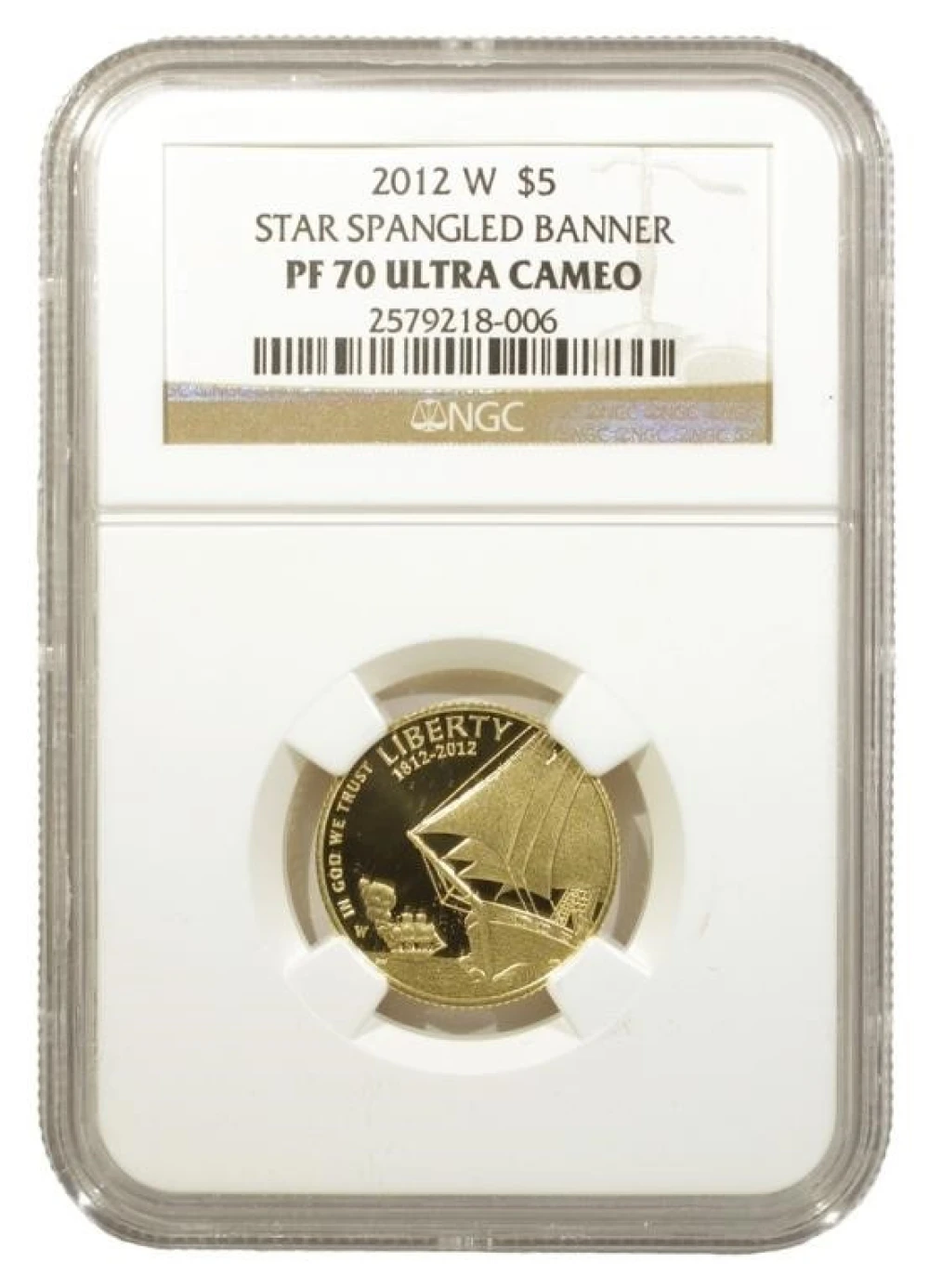 2012-W NGC PF-70 UC Star Spangled Banner $5 Gold