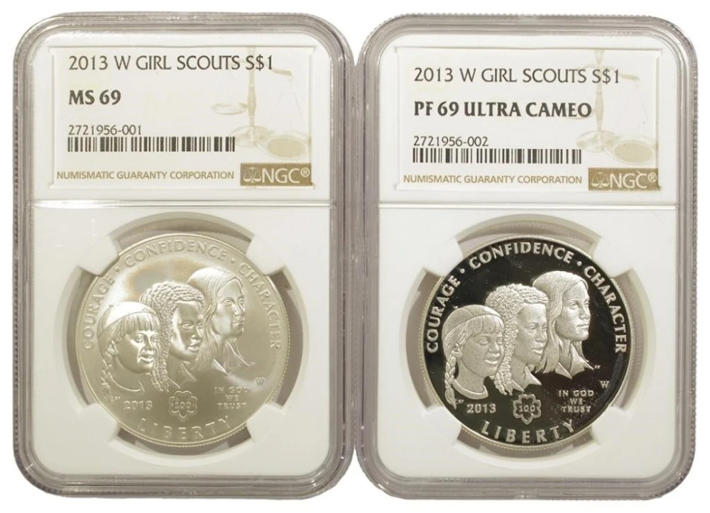 2013-W Girl Scouts NGC Graded Commem Pair