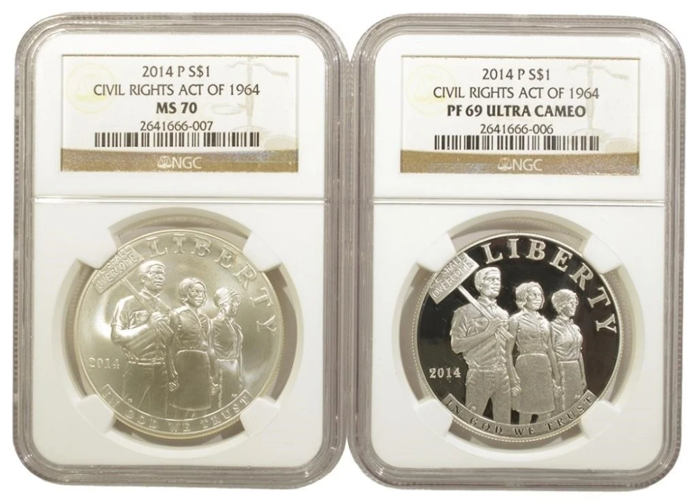 Pair of NGC 2014 Civil Rights Commemoratives
