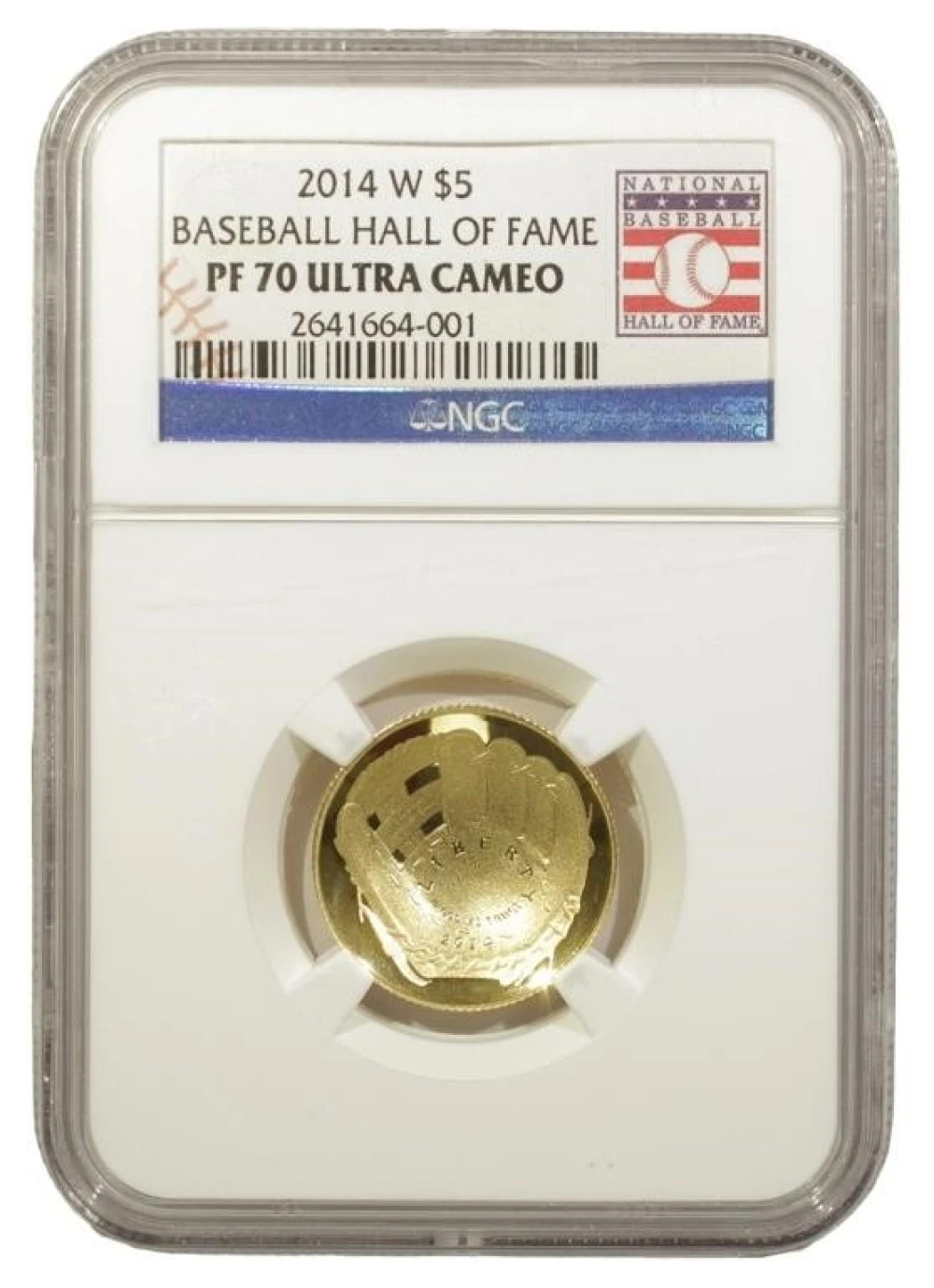 2014-W NGC PF-70 UC Baseball HOF $5 Gold Commem