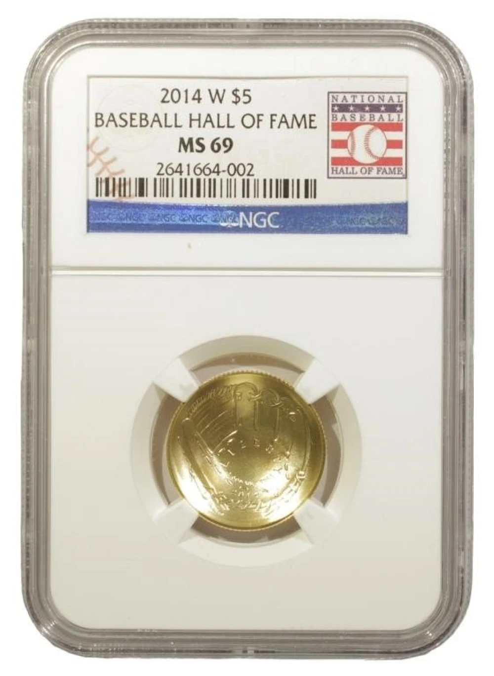 2014-W NGC MS-69 Baseball HOF $5 Gold Commem