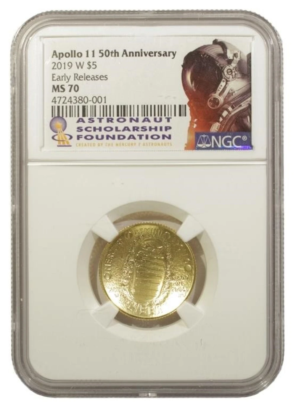 2019-W NGC MS-70 Apollo 11 Gold $5 Commem