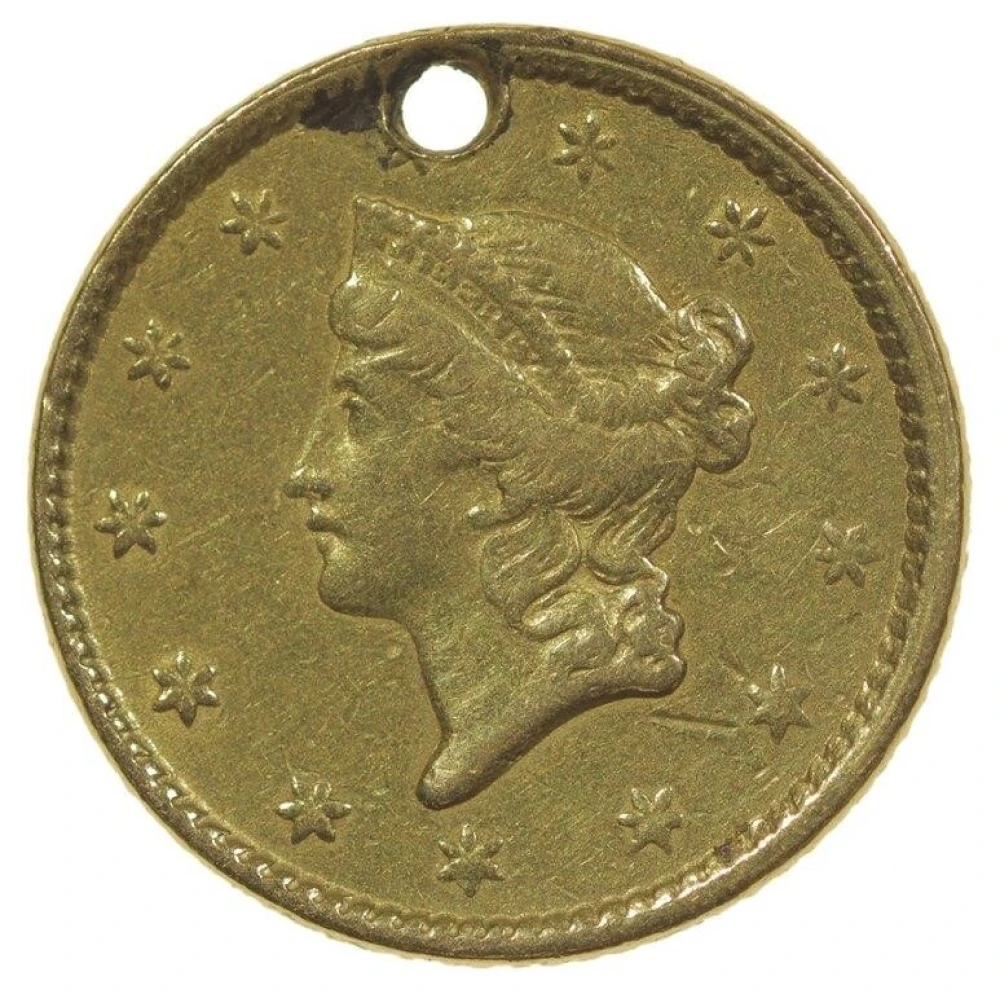 Jewelry Used 1851 $1 Gold