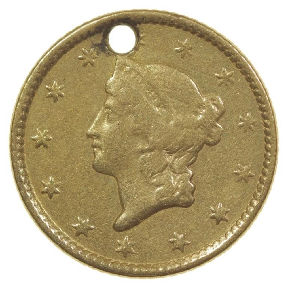 Jewelry Used 1853 $1 Gold