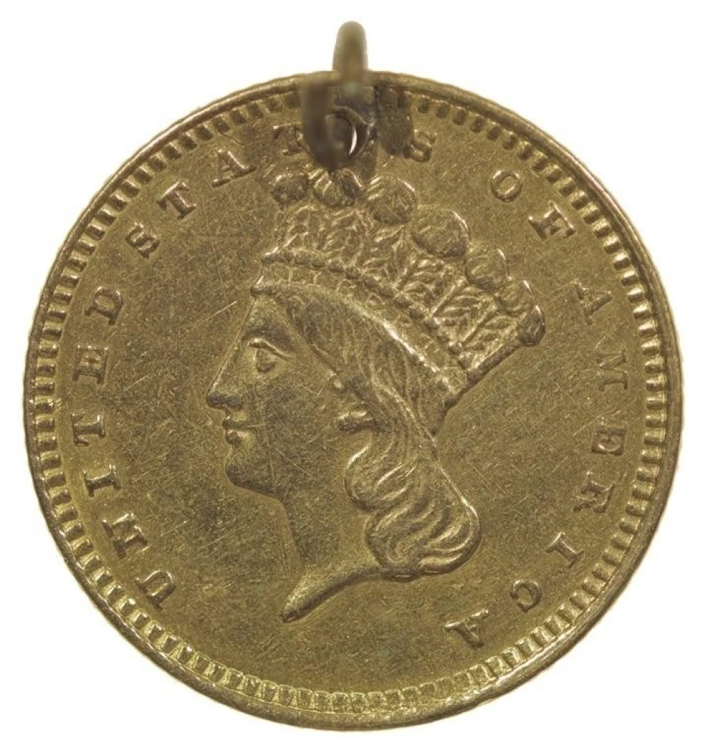 Jewelry Used 1862 $1 Gold