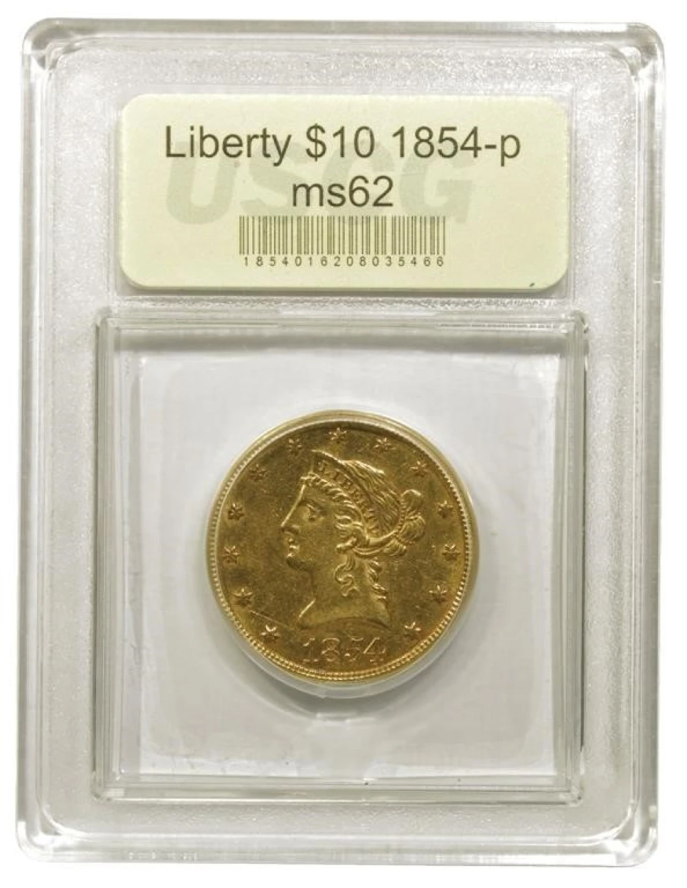 Choice AU 1854 Gold $10