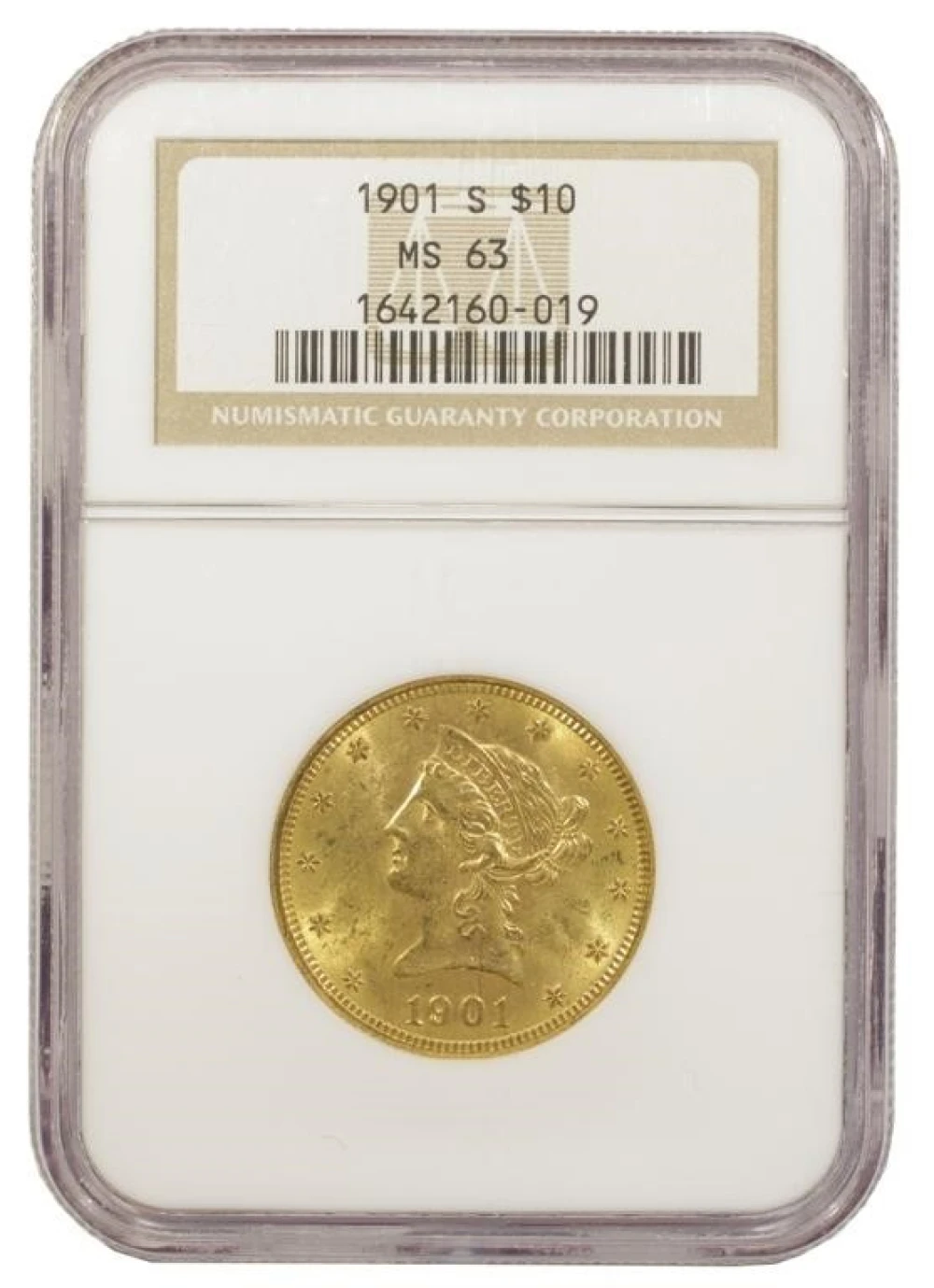 NGC MS-63 1901-S $10 Gold Liberty