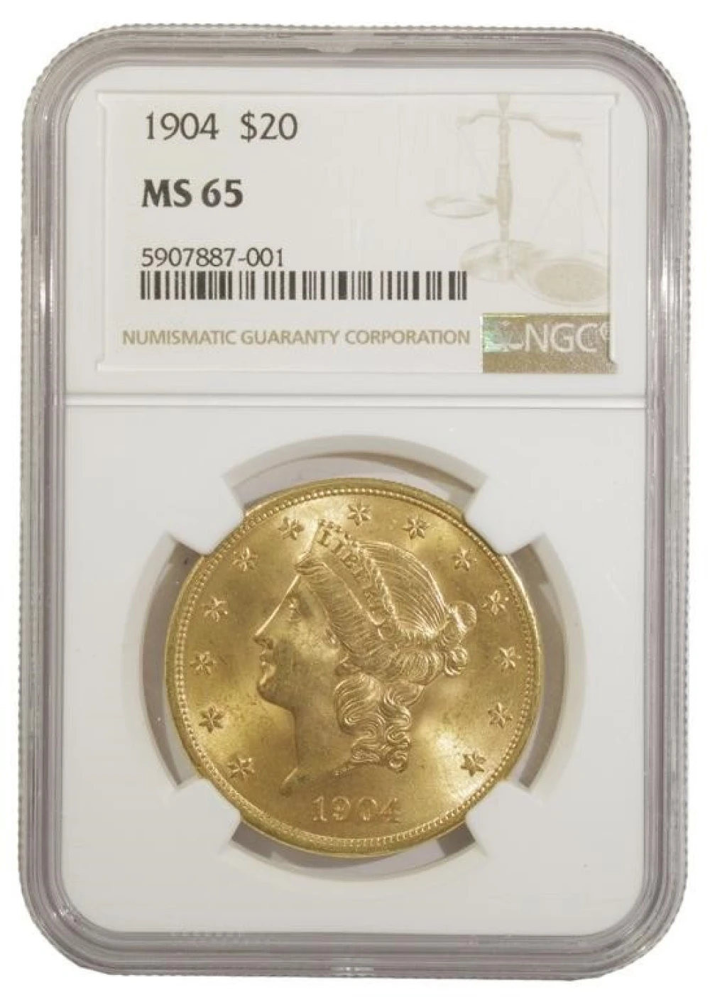 NGC MS-65 1904 $20 Gold Liberty