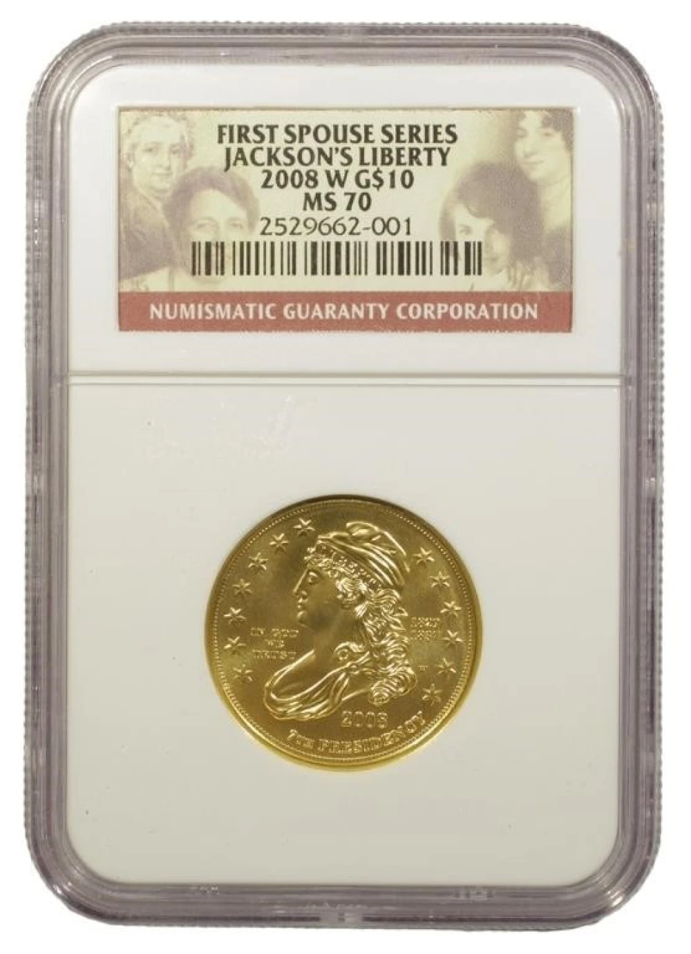 2008-W NGC MS-70 Jackson First Spouse Gold