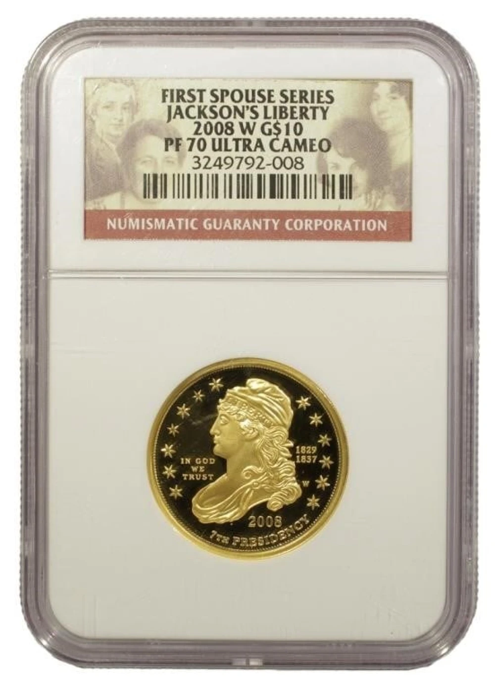 2008-W NGC PF-70 UC Jackson First Spouse Gold
