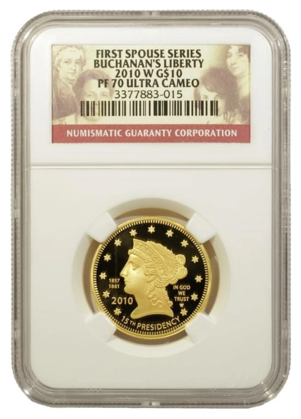 2010-W PF-70 UC Buchanan First Spouse Gold