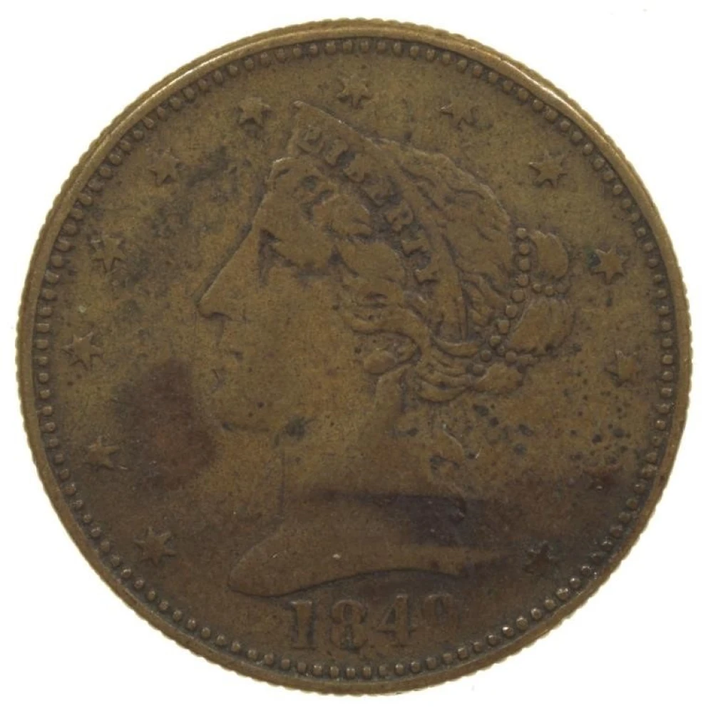 1849 Gold $5 Game Counter