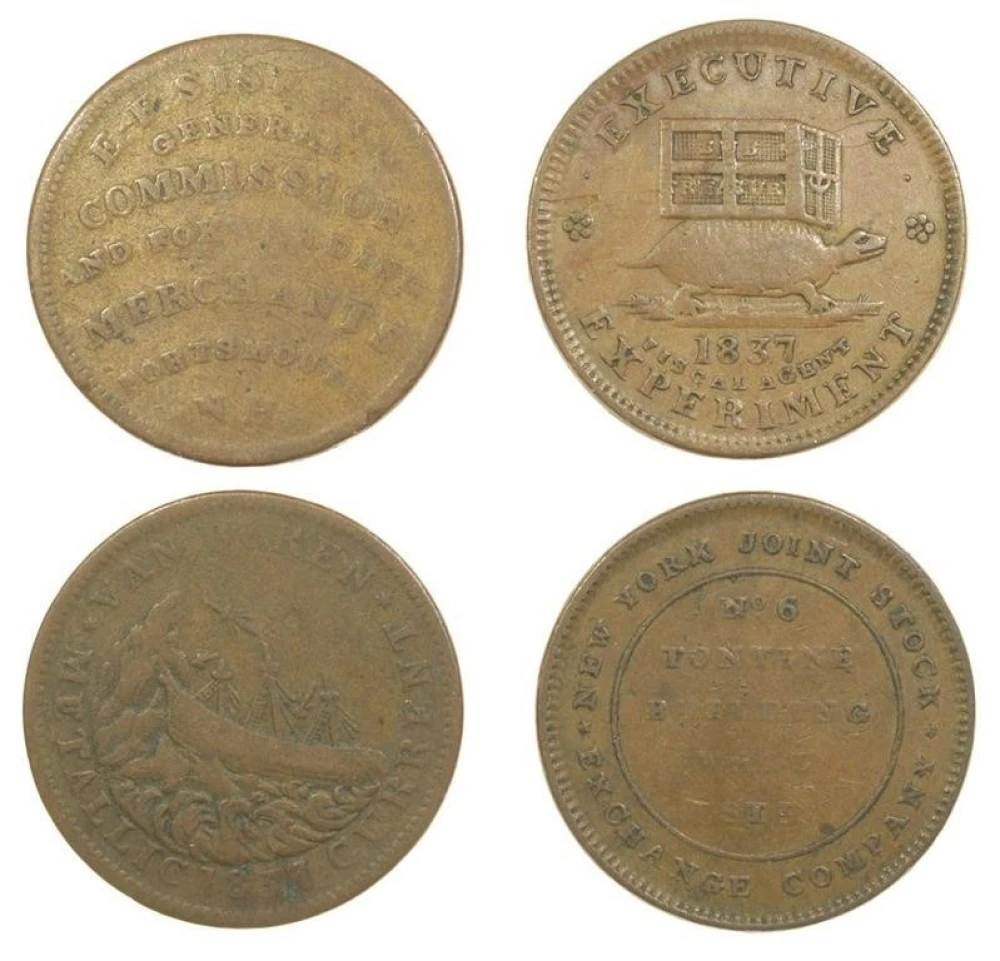 4 Different Hard Times Tokens
