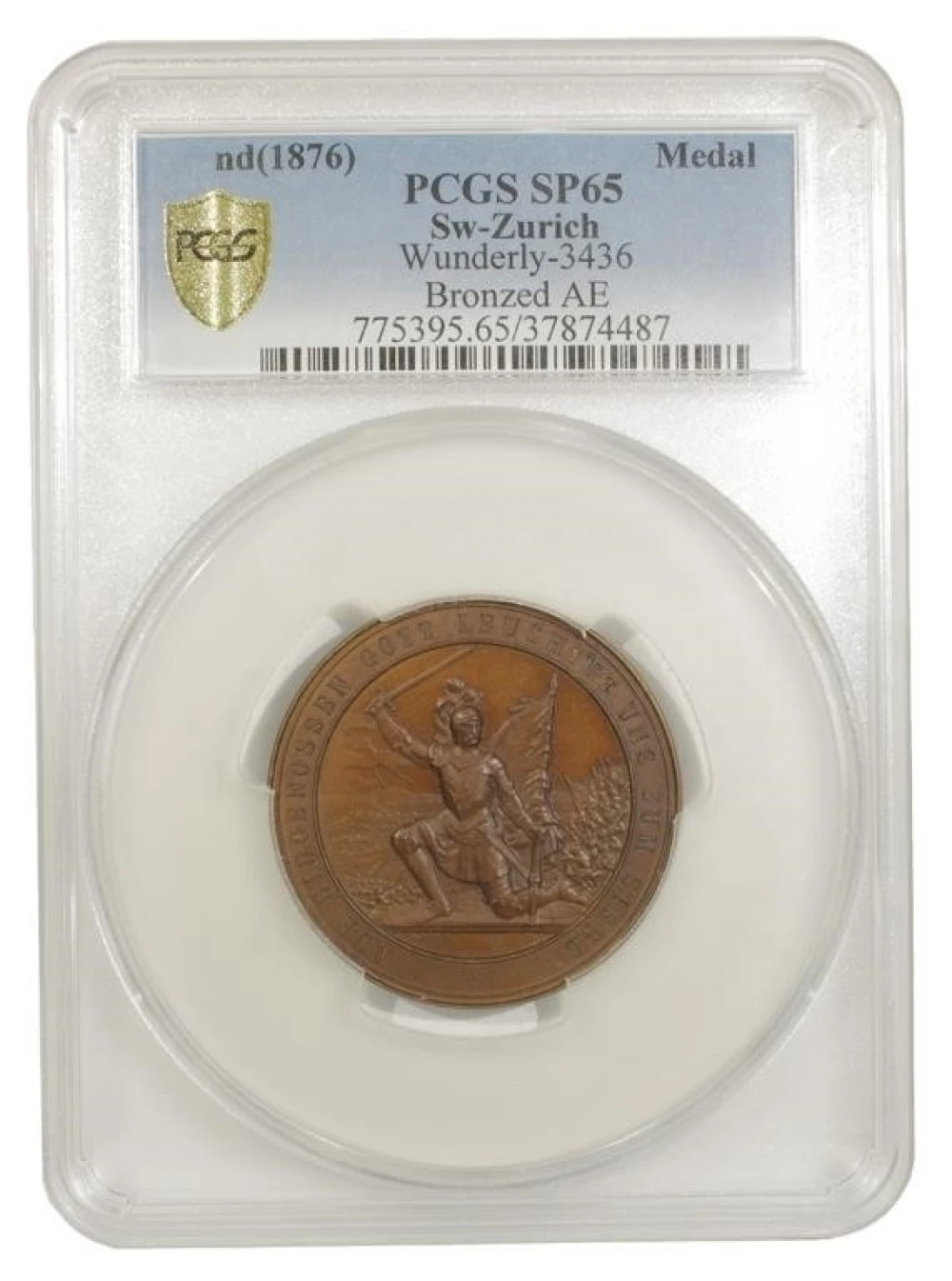 PCGS SP-65 (1876) Swiss Medal