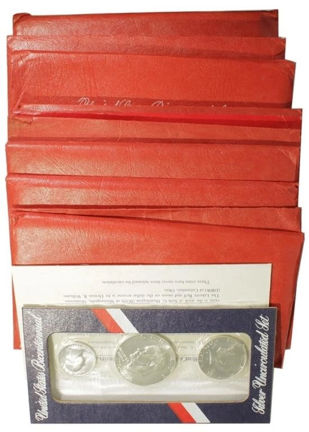 10 Piece Lot Of 1976 3 Piece Mint Sets