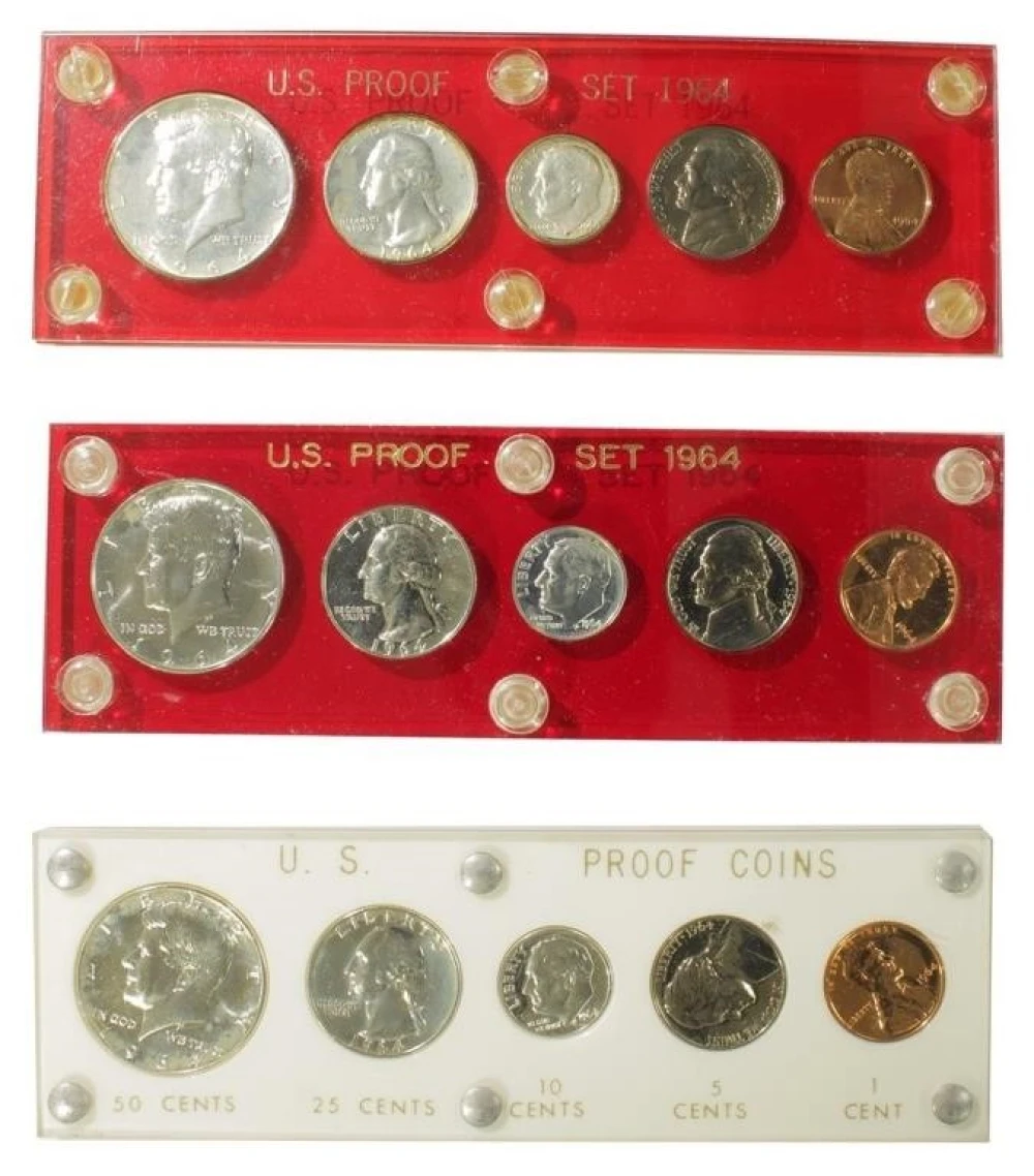 3 1964 Proof Sets