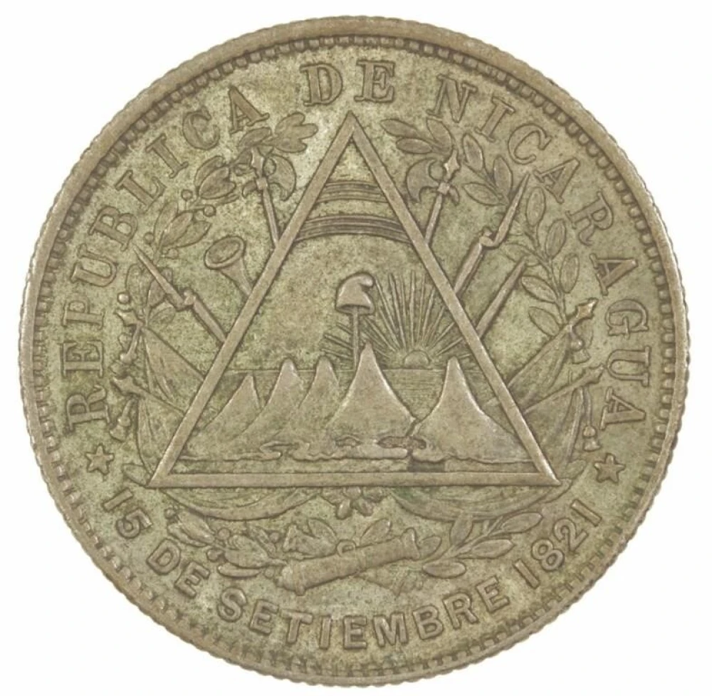 Nicaragua. 1887H 20 Centavos