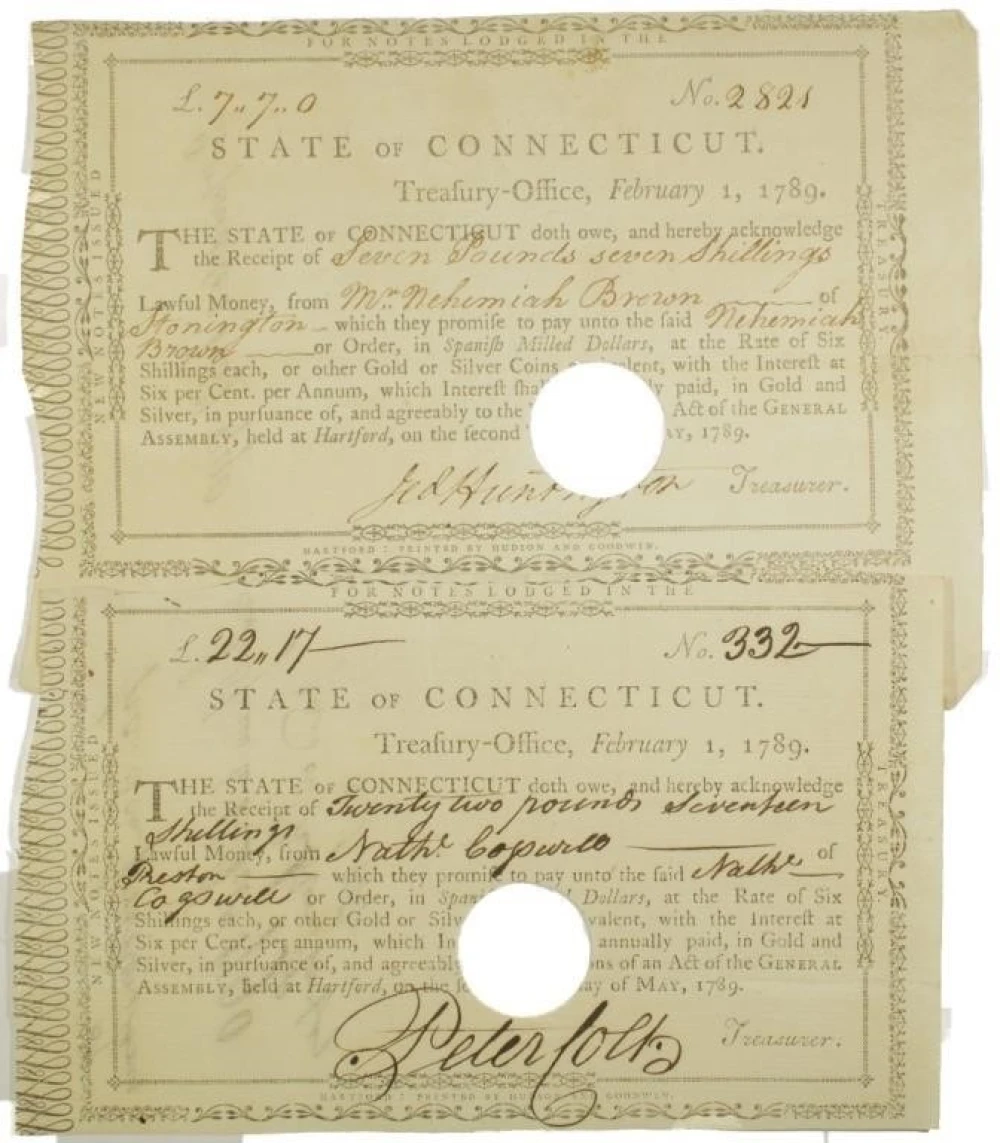 Connecticut. State Treasury Office Notes