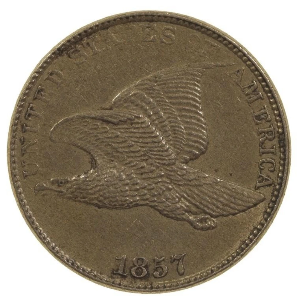 AU 1857 Flying Eagle Cent