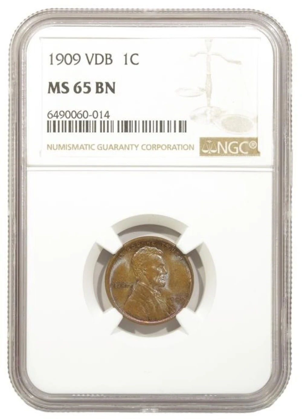 Gem BN Unc 1909-V.D.B. Cent