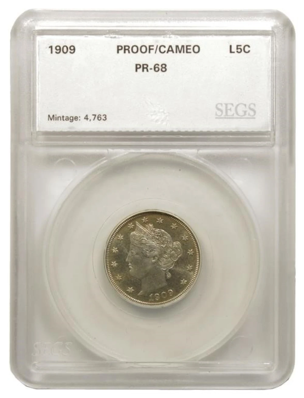Gem Proof 1909 Nickel
