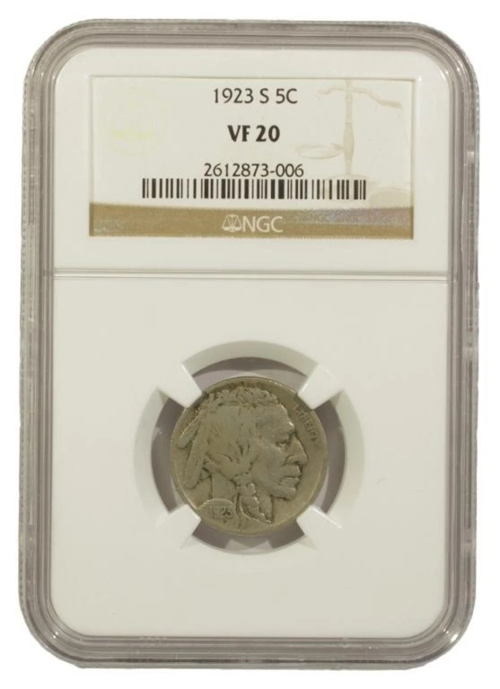 1923-S Buffalo Nickel NGC VF-20