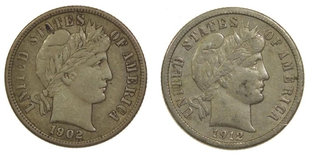 Barber Dime Duet