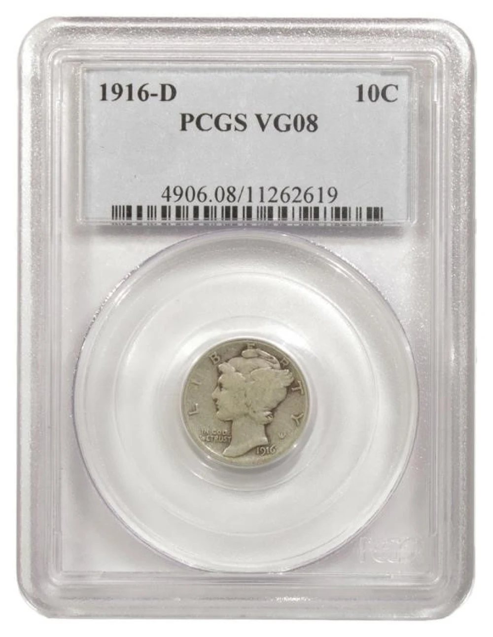 Pleasing VG 1916-D Mercury Dime