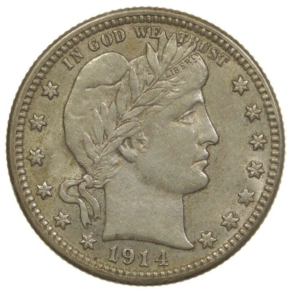 AU 1914-D Quarter