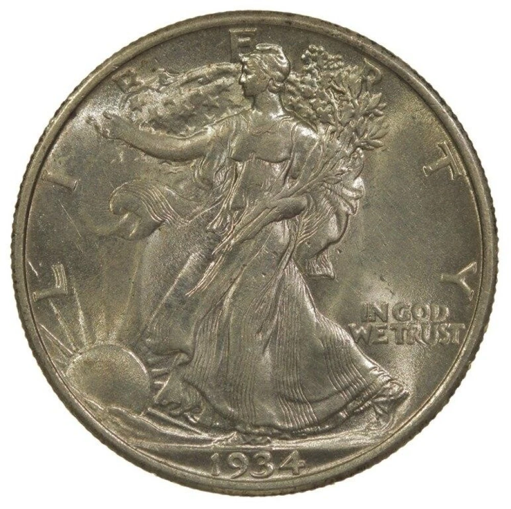 Select BU 1934 Walking Liberty Half