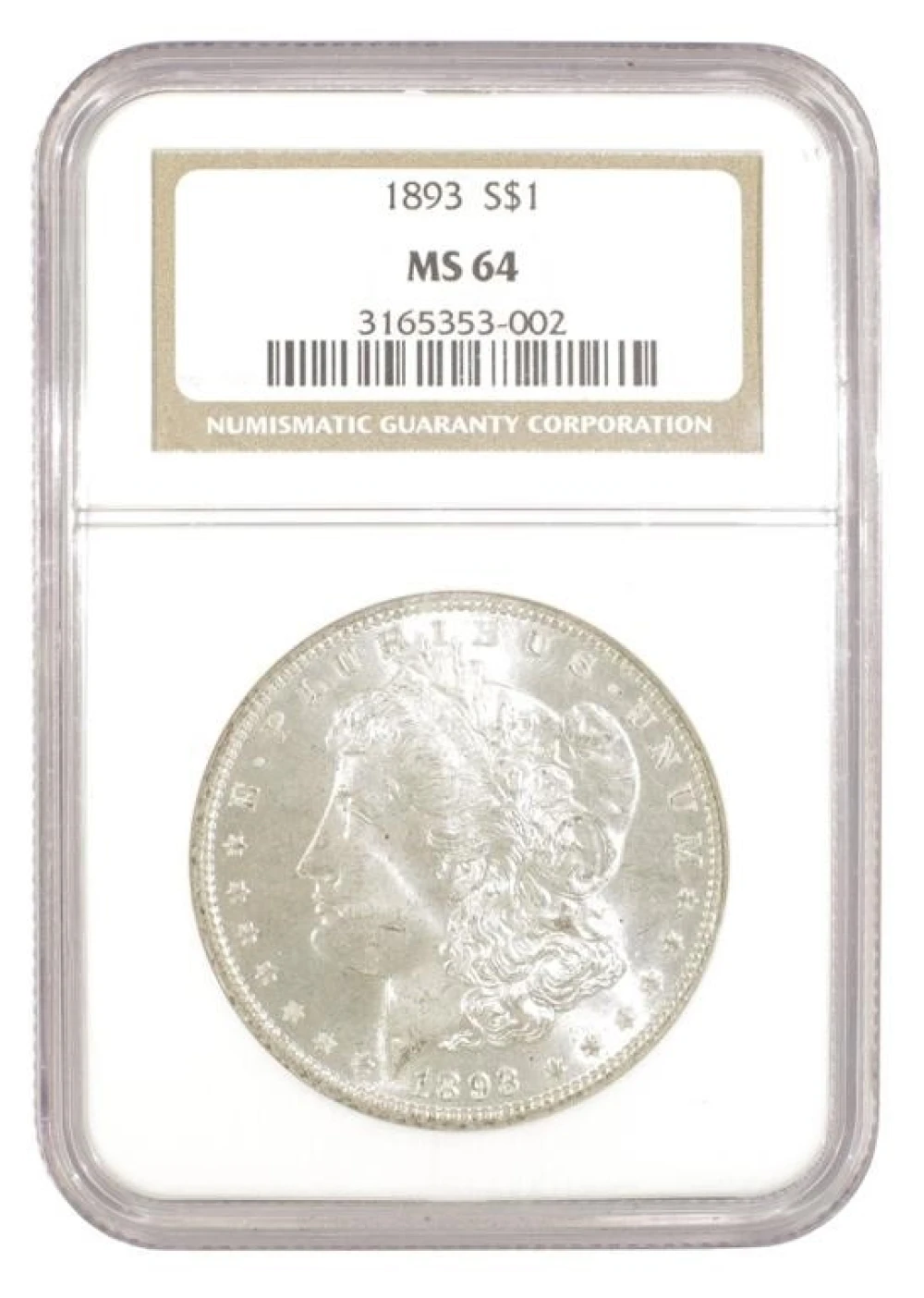 Very Choice Unc 1893 Morgan Dollar