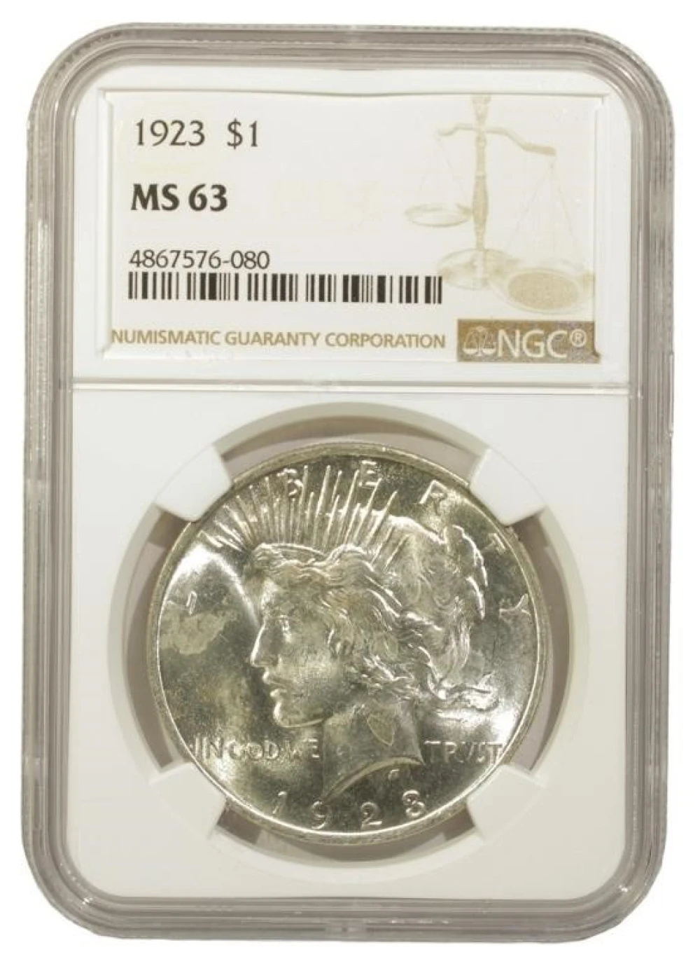 Choice Unc 1923 Peace $1