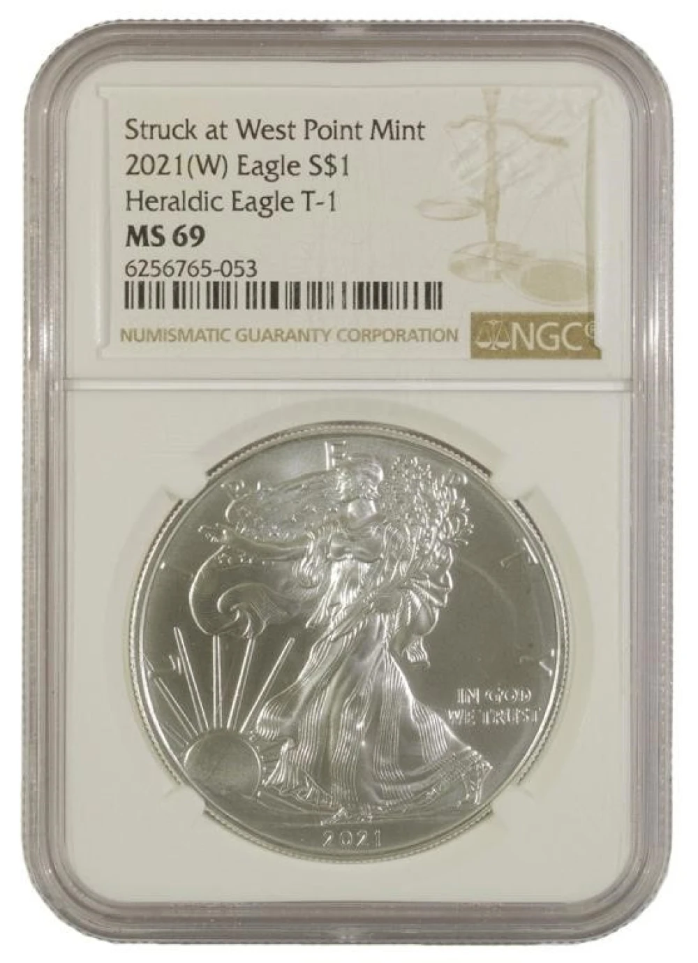 Splendid Gem Unc 2021 (W) American Eagle $1