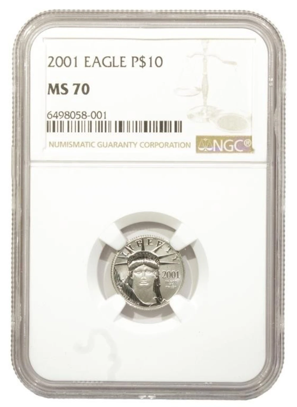 Ultimate Gem 2001 Platinum Eagle $10