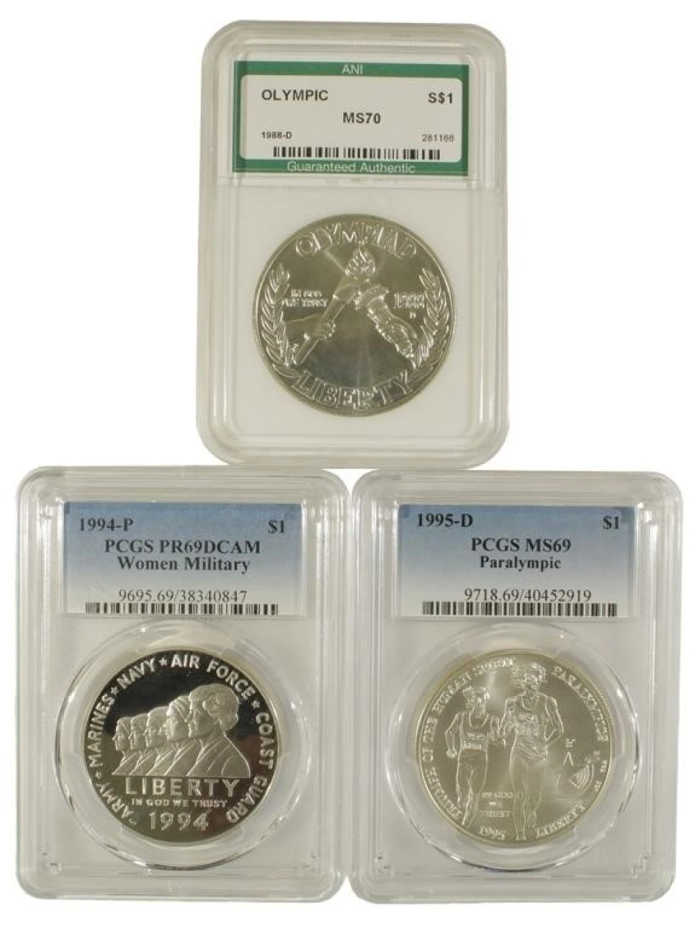 3 Different Modern Commem $1