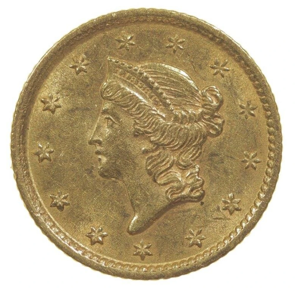 Mint State 1854 Gold $1