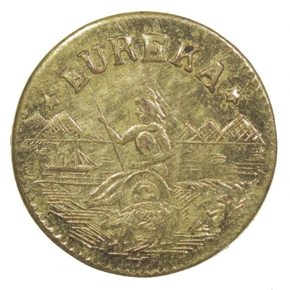 1875-Dated California Gold Eureka Token