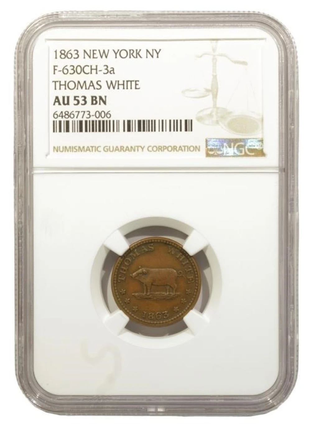 New York. New York. AU Civil War Store Card
