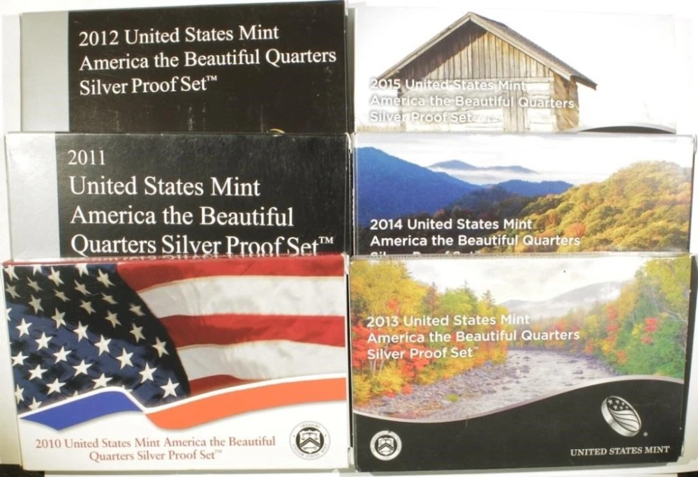 2010-15 Silver Quarter Proof Sets
