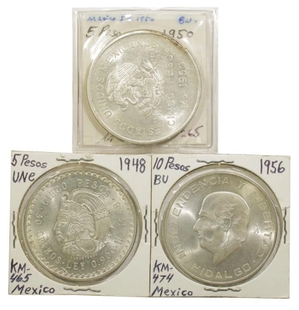 Mexico. Large Silver Coin Mix